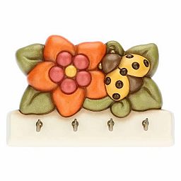 Appendichiavi con 4 ganci Fiori e Fantasia