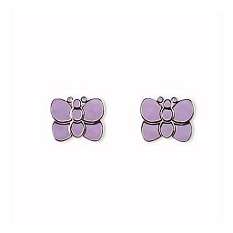 Orecchini Glossy bottone Farfalla