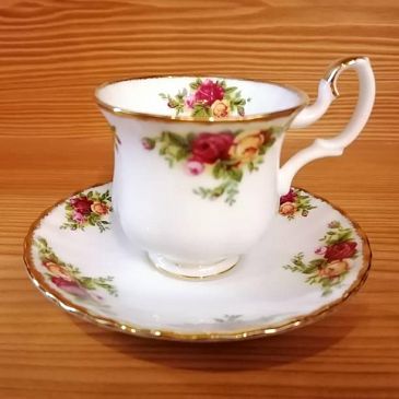 Tazza Mocca con piattino OLD COUNTRY ROSES