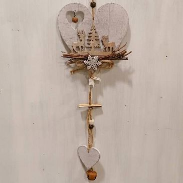 Addobbo Cuore Bianco con sonaglio