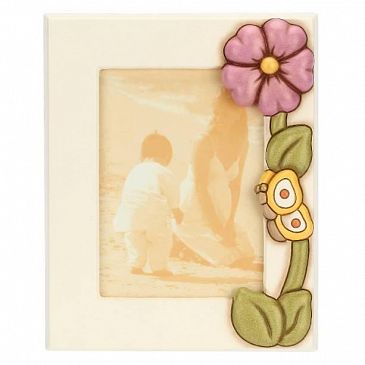 Portafoto con fiore di malva grande