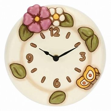 Orologio da Parete con Fiore di Malva